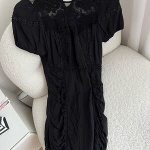Elegant Black Lace Mini Dress ZARA